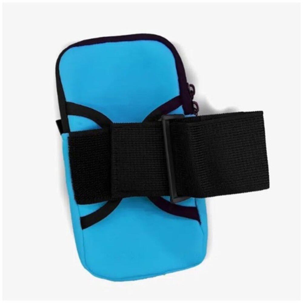 Women's Blue Sports Athletic Arm Band Cell Phone Carrying Case - Picture 3 of 4
